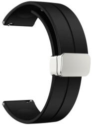 Ricardo Curea din silicon Ricardo 20mm (pentru Amazfit Active 2), negru V1, eliberare rapidă