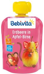 Bebevita Плодова закуска Bebivita - Ябълка, ягода и круша, 90 g (1407)
