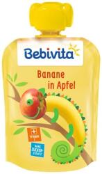 Bebevita Био плодова закуска Bebivita - Ябълка с банан, 90 g (19055)