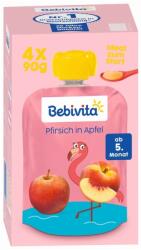 Bebevita Плодова закуска Bebivita - Праскова и ябълка, 90 g (19057)