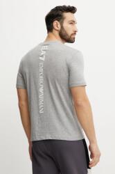 EA7 Emporio Armani pamut póló szürke, nyomott mintás, AF10375.7M000567 - szürke S - answear - 29 990 Ft
