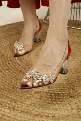 Moda Trend Дамски обувки с ток - Червени #326646 (326646_Червен)