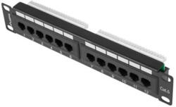 Lanberg Patch panel 12 port 1U 10" CAT. 6 fekete (PPU6-9012-B) - shop