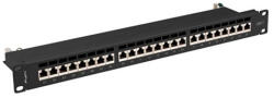 Lanberg Patch panel 24 port 1U 19" CAT. 7 FTP, fekete (PPS7-1024-B) - shop