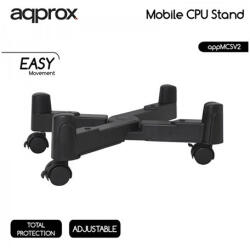 APPROX Gurulós PC állvány - 4 kerekes, fékezhető (APPMCSV2) - shop