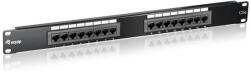 Equip Patch panel - 235316 (16 port, Cat5e, 1U, árnyékolatlan, fekete) (235316) - shop