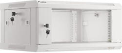 Lanberg 19" fali rack szekrény 4U/600X450 lapraszerelt, szürke V2 (WF01-6404-10S) - shop