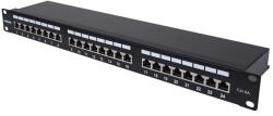 MANHATTAN Patch panel - CAT6A FTP árnyékolt patch panel, 24 portos, 1U, Fekete (720861) - shop