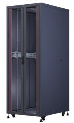 Formrack 42U Cosmoline 800x1000 19" szabadon álló rack szekrény - RAL9005 fekete (CSM-42U80100)