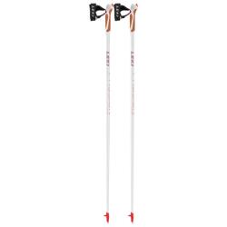 LEKI 2022 Passion Nordic Walking túrabot, fehér-neon piros 110 cm