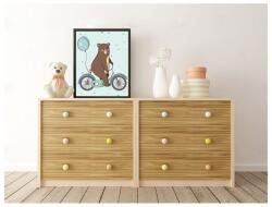  Plakát - Maci a biciklin méret: 20 x 30 cm