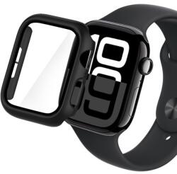 MOBILNET Apple Watch 10, 42mm-hez, fekete műanyag tok edzett üveggel (PPL-1500-APP-W1042)