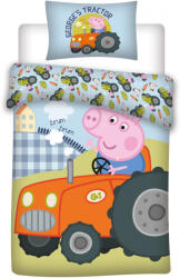  Peppa malac George's Tractor gyerek, ovis ágyneműhuzat 100×135cm, 40×60 cm - e-x