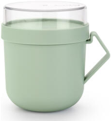 Brabantia Чаша за супа с капак Brabantia Make&Take 1006294, 600+180 мл, Винтов капак, Без BPA, Зелен (1006294)