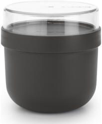Brabantia Купа за закуска Brabantia Make&Take 1006296, 500+180 мл, Винтово затваряне, Без BPA, Тъмносив (1006296)