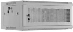Lanberg Комуникационен шкаф, Lanberg rack cabinet 19" wall-mount 4U/600x450 with perforated door grey (flat pack) (WF01-6404-23S) - xtreme