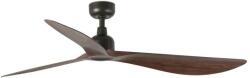 Faro Barcelona Ventilator de tavan FARO 34362 OUTWOOD L maro/negru d. 150 cm IP44 + telecomandă (FA34362)