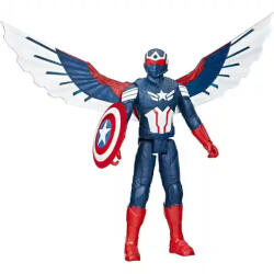 Hasbro Marvel Amerika Kapitány: Szép új világ - Amerika kapitány szárnyas akciófigura 30cm, Titan Hero Series, Captain America (F9301) - morzsajatekbolt