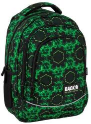 DERFORM BackUp iskolatáska, hátizsák - 3 rekeszes - Black, green (PLB7X45) (PLB7X45)