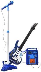 Kruzzel 22409 Elektromos rock gitár gyerekeknek + erősítő és mikrofon, elemes, kék (00022409)