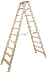 KRAUSE STABILO Két oldalon járható fa létra, 2x10 lépcsőfok (818461) - allvanybazis