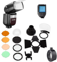 Godox TT685-N Nikon rendszervaku szett AK-R1 fényformálóval és XRO II vakukioldóval