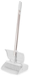 IGEAX élelmiszeripari billenős szemetes lapát és seprű 28cm széles, 80cm nyéllel fehér 0, 5 mm (1083W)