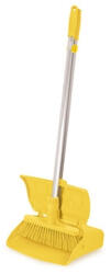 IGEAX élelmiszeripari billenős szemetes lapát és seprű 28cm széles, 80cm nyéllel sárga 0, 5 mm (1083Y)