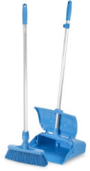 IGEAX élelmiszeripari billenős szemetes lapát és seprű 28cm széles, 80cm nyéllel kék 0, 5 mm (1083B)