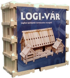 LOGI-VÁR fa építőjáték készlet - 86 darabos