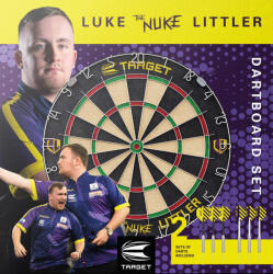 Target Tinta darts Target Luke 'The Nuke' Littler cu doua seturi de sageti si linie de aruncare (TRG440021)