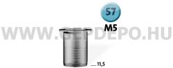 NOVUS Popszegecs-anya M5 S7 x 11.5 acél 1.0-2.0 10DB (NO_045-0045_1)