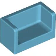 LEGO® 23969c156 - LEGO közepes azúr fal 1 x 2 x 1 méretű, lekerekített sarkokkal, két szélén fallal (23969c156)