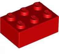 LEGO® 3002c5 - LEGO piros kocka 2 x 3 méretű (3002c5)