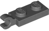 LEGO® 63868c85 - LEGO sötétészürke lap 1 x 2 méretű, klipsszel a végén (63868c85)