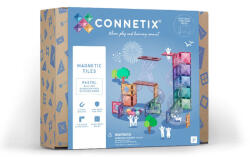  Connetix csempe - Mágneses Építőkészlet Pasztell labdapálya 80 db (14393136)