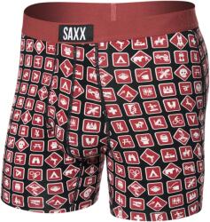Saxx Ultra Super Soft Boxer Brief Fly boxeralsó L / piros/fekete