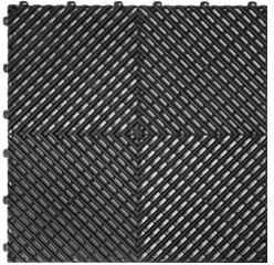 SwissDeck Műhelypadló - SwissDeck RibDeck Classic 33, 3 x 33, 3 cm - Jet Black (RDC-JB)