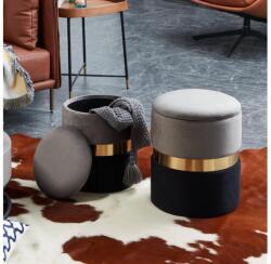 EGLO 424021 - KÉSZLET 2x Taburet MASHIKE átm. 31, 5/36 cm szürke/fekete/arany 424021 (EG424021)