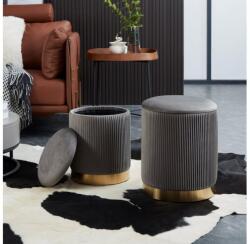 EGLO 424023 - KÉSZLET 2x Taburet MASHIKE átm. 31, 5/36 cm szürke/arany 424023 (EG424023)