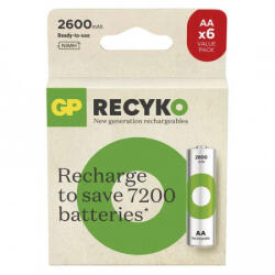 EMOS GP B25276 ReCyko NiMH Akkumulátor HR6 (AA) 2600mAh 6db/BL (P25276)
