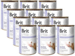 Brit veterinary Brit Grain Free Veterinary Diet kutya gyomor-bélrendszeri táp lazaccal és borsóval 12x400g