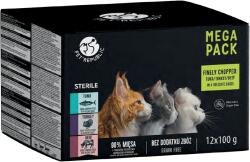 Pet Republic PetRepublic nedves macskaeledel sterilizálás után darabok finom szószban MIX 3 ízben 2x (12x100g)