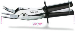 Beta 1478 Áttételes kárpitpatent kiszedő fogó, krómozott, PVC-bevonatú szárral (BETA 1478) (BETA-014780001)