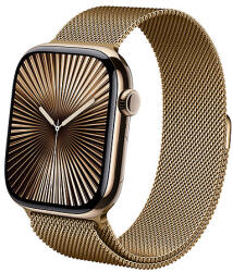 Crong Milano Steel - Rozsdamentes acél szíj Apple Watchhoz 38/40/41/42 mm rózsa arany (CRG-40MST-RSP)