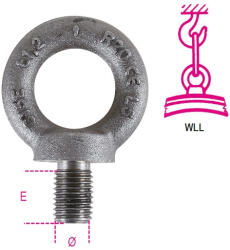 BETA 8040EN-K Szemescsavar, fekete (ROBUR 8040EN-4K/M8) (BETA-080409508)