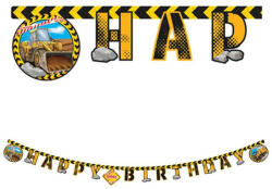 Procos Munkagép mintás party banner 200cm (95474)