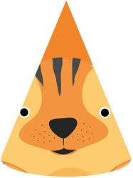 Procos Tigris mintás party kalap 6db-os szett (96603)