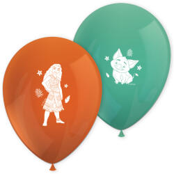 Procos Disney Hercegnők Vaiana 2 narancssárga-türkiz zöld 8db-os lufi szett (97427)