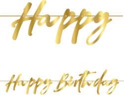 Procos Happy Birthday fűzér - arany színben (96616)
